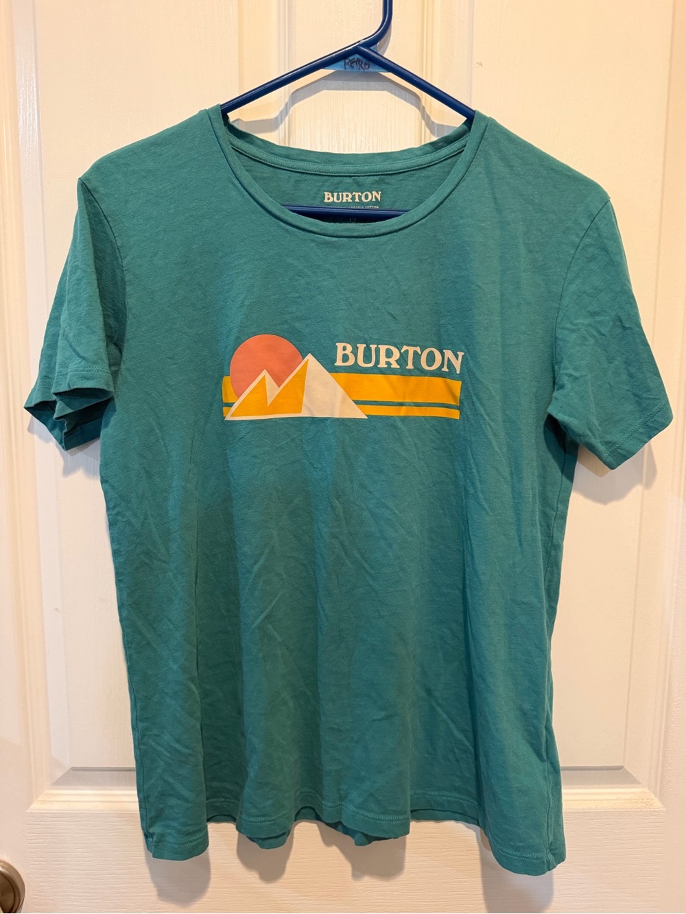 Burton Teal Short-Sleeve Graphic Tee with Sunset Mountain